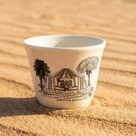 Majlis Artisan Qahwa Cup – Handmade Arabic Coffee Cup | Luxury Majlis Décor UAE (Single)