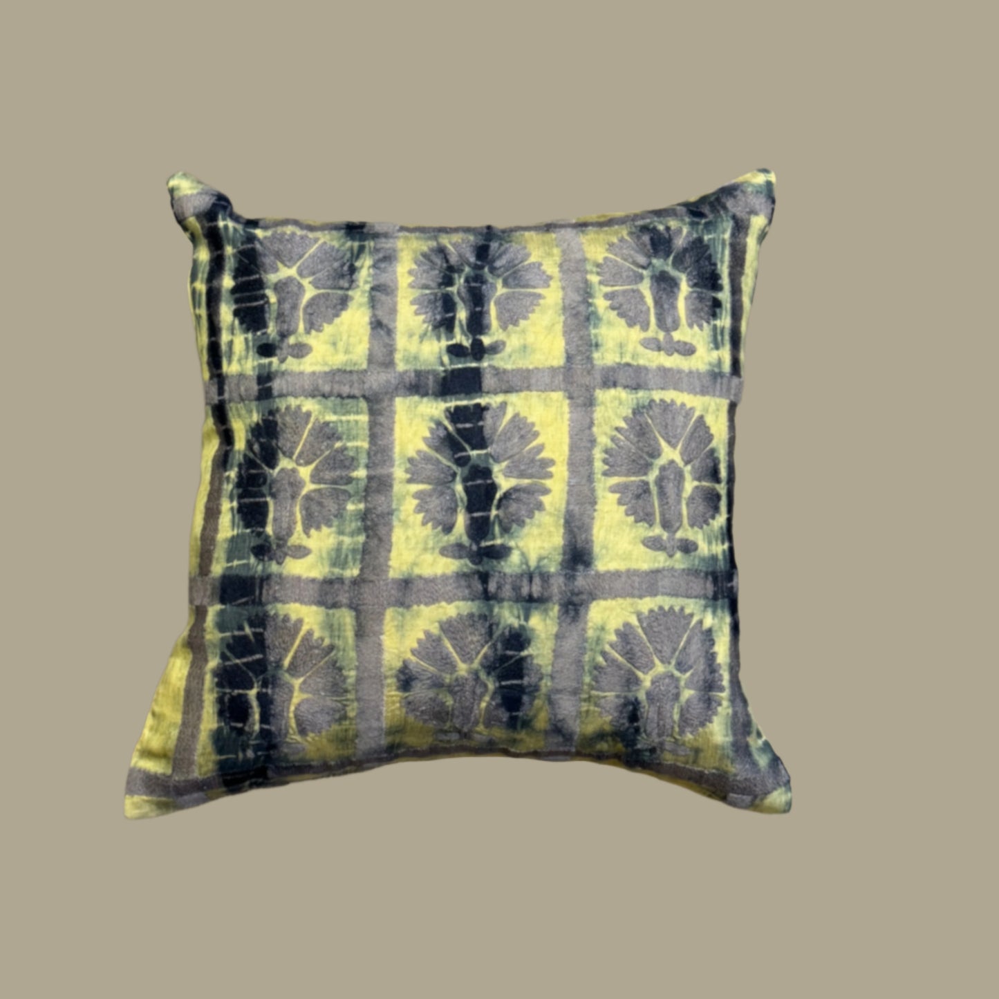Zohra Yellow Square Decorative Cushion