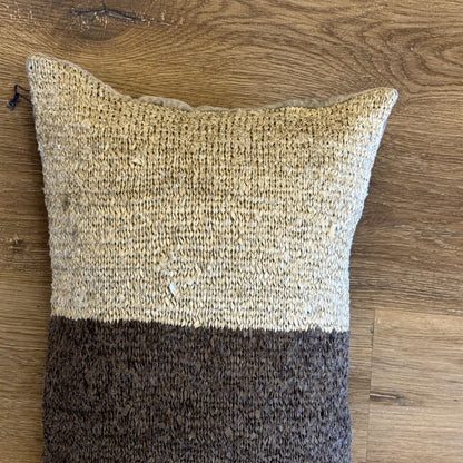 Lunza Handbraided Brown Cushion