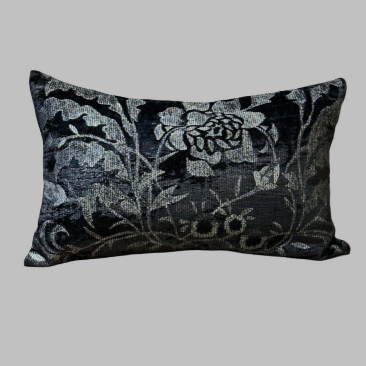Charcoal Flower Decorative Cushion