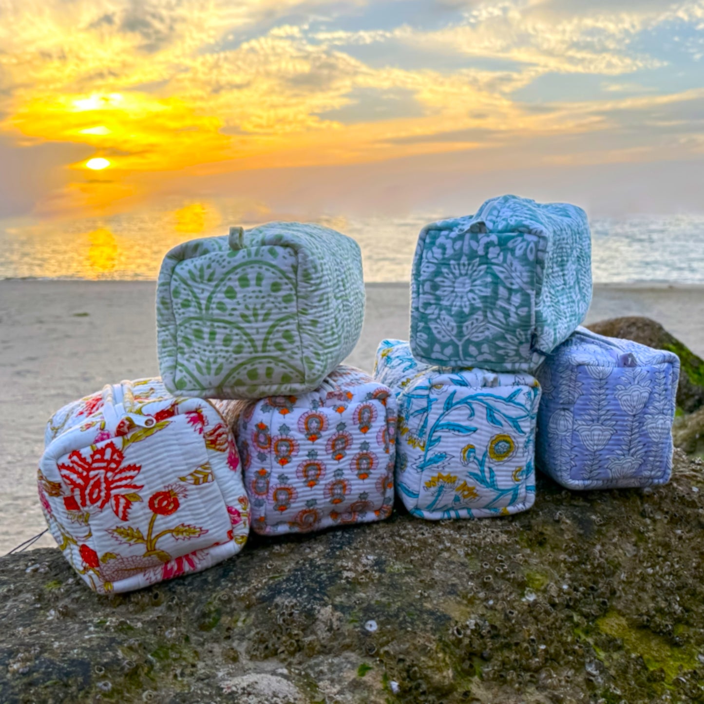 Sora Handmade Block Printed Flat Pouch