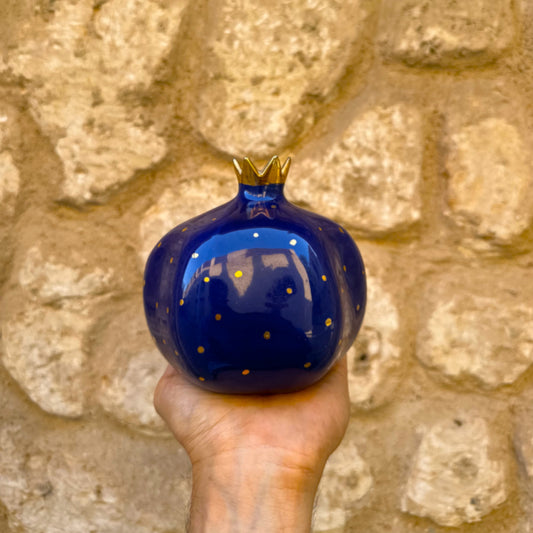 Pomegranate Ceramic Vase – Majestic Blue