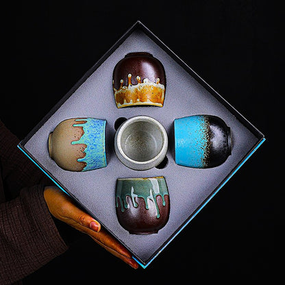 Amber Ceramic Cup Gift Set of 5