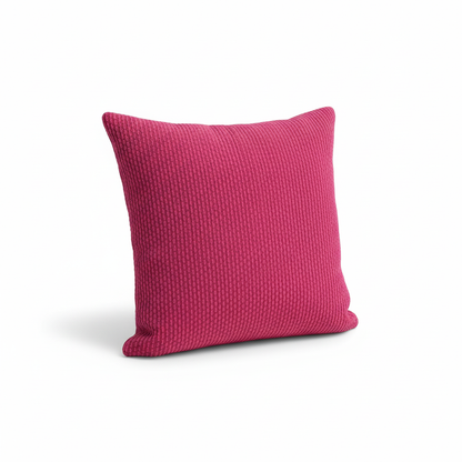 Pink Hand-Pleated Velvet Cushion – 45 x 45 cm