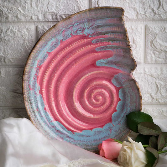 Seashell Swirl Ceramic Platter