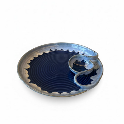 Ayla – Handcrafted Ceramic Chip & Dip Platter - Big
