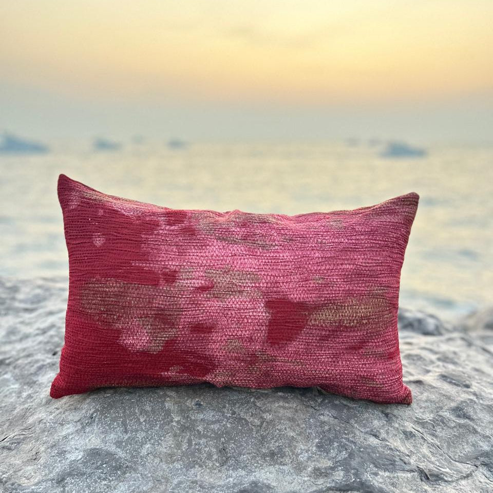 Crimson Silk Cushion