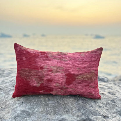 Crimson Silk Cushion