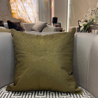 Zari Illusion Hand-Embroidered Cushion | 45 x 45 cm