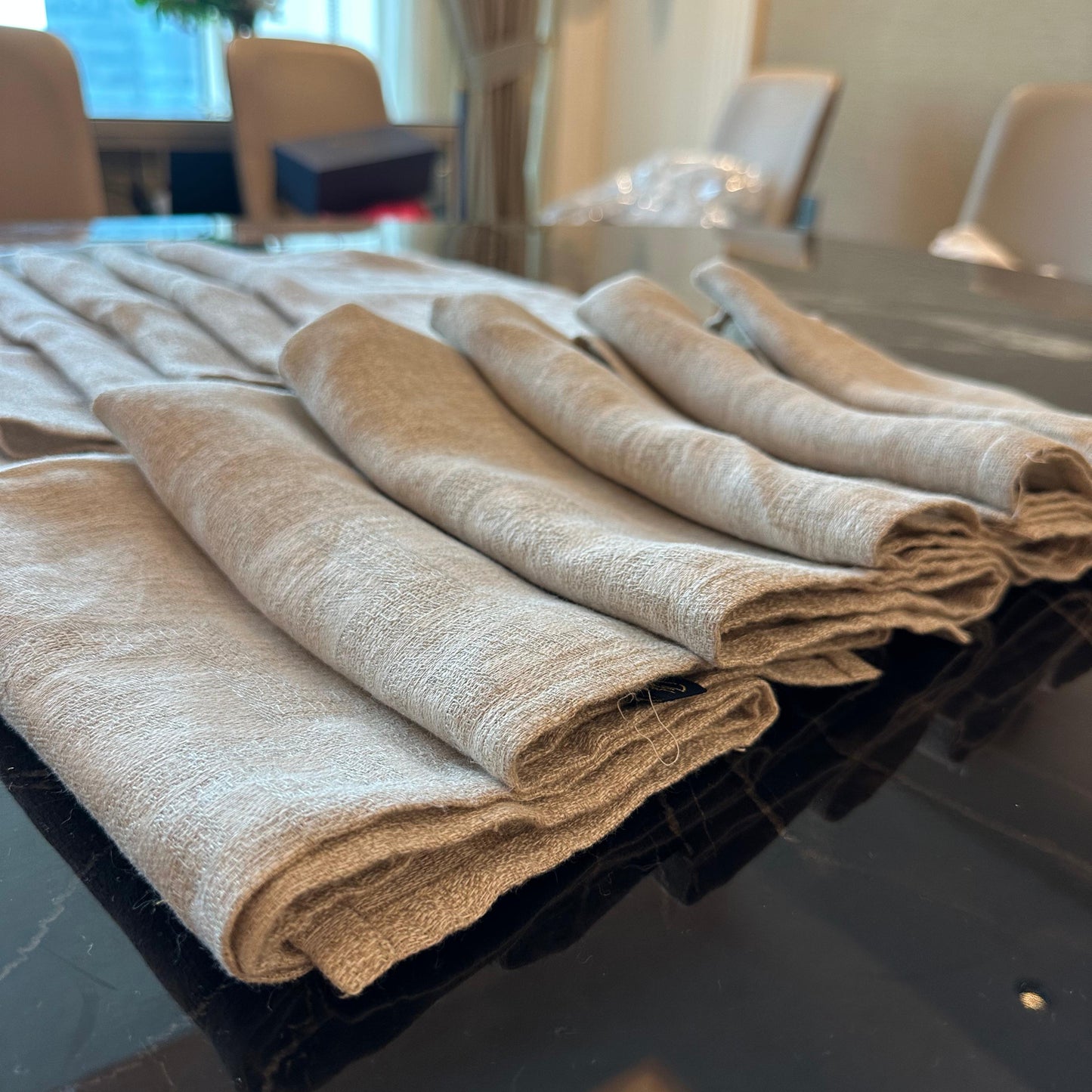 Jacquard Woven Table Linen Set – 6 Placemats & 6 Napkins