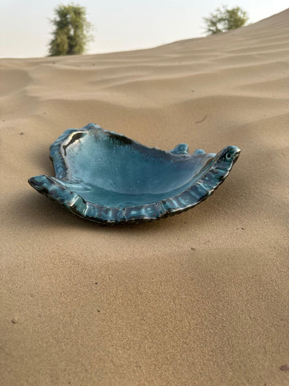 Sama – Ocean Glazed Sculptural Bowl