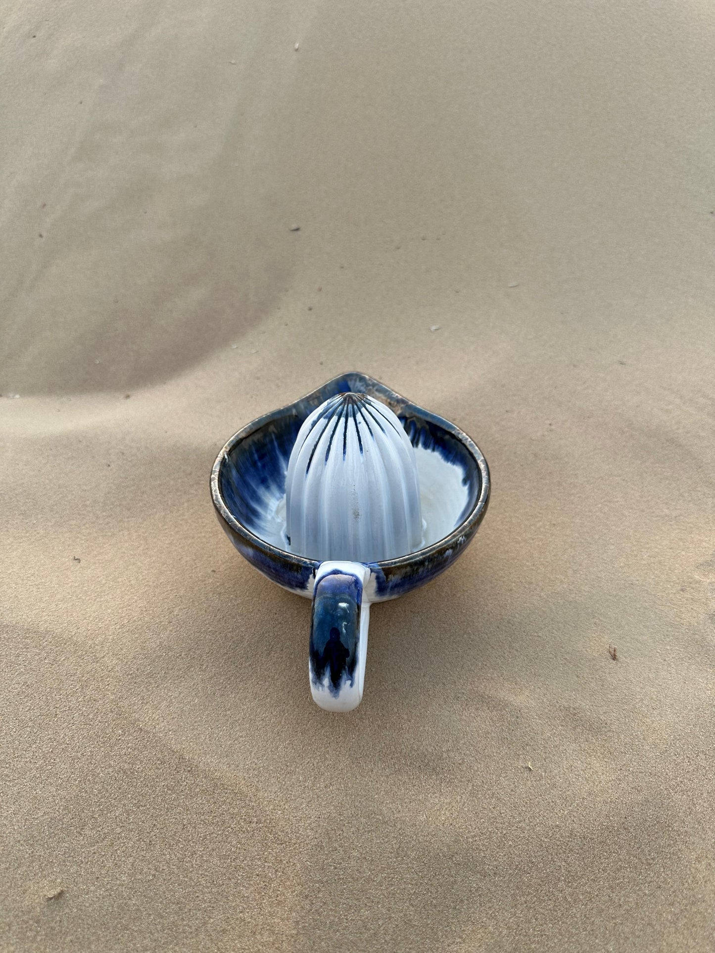 Blue & White Ceramic Juice