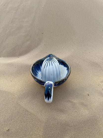 Blue & White Ceramic Juice