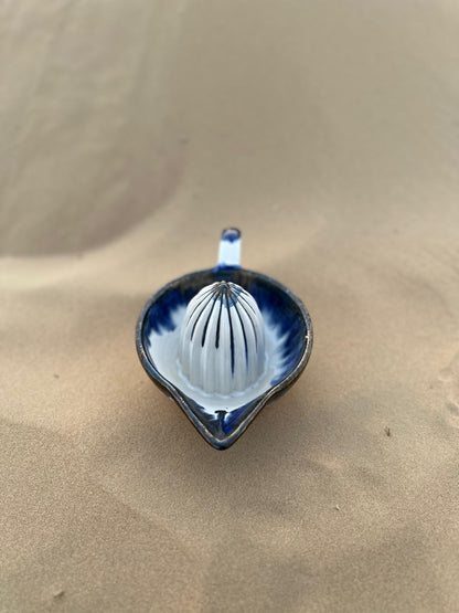 Blue & White Ceramic Juice