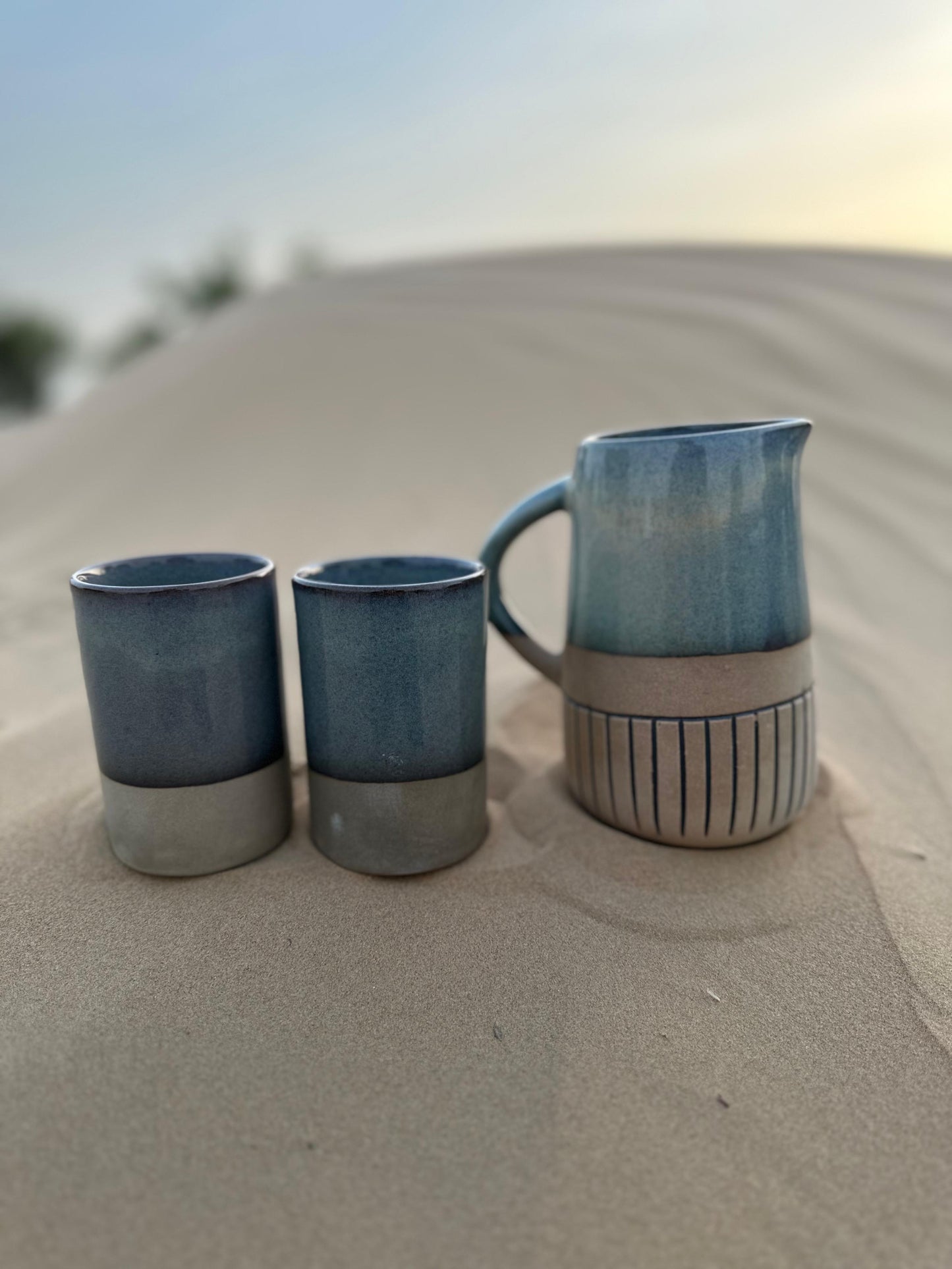 Seaside Earth Handcrafted Jug & Glass Set