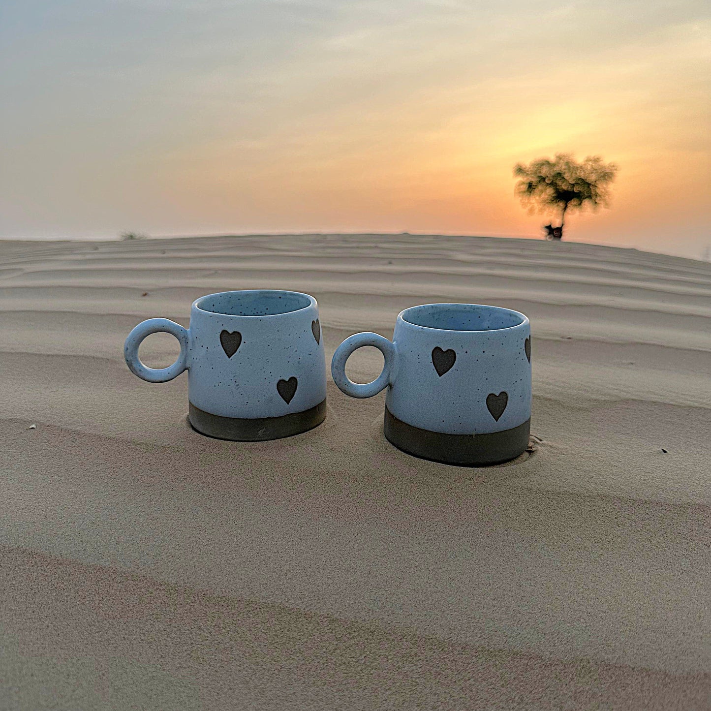 Hayyah – Heart Engraved Ceramic Mug