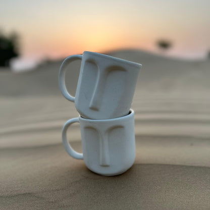 Wajh – Sculpted Face Ceramic Mug Single