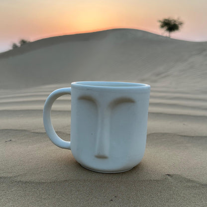Wajh – Sculpted Face Ceramic Mug Single