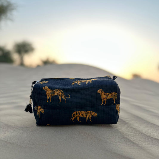 Cora Handmade Block Printed Pouch - Large