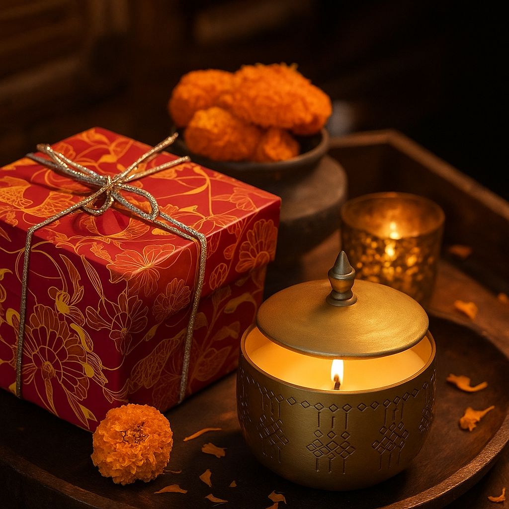 Zariya Brass Oud Candle