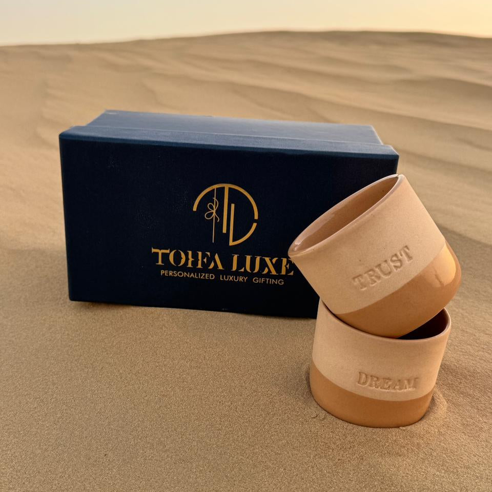 Dream and Trust Cup in Gift Box - Sand Color