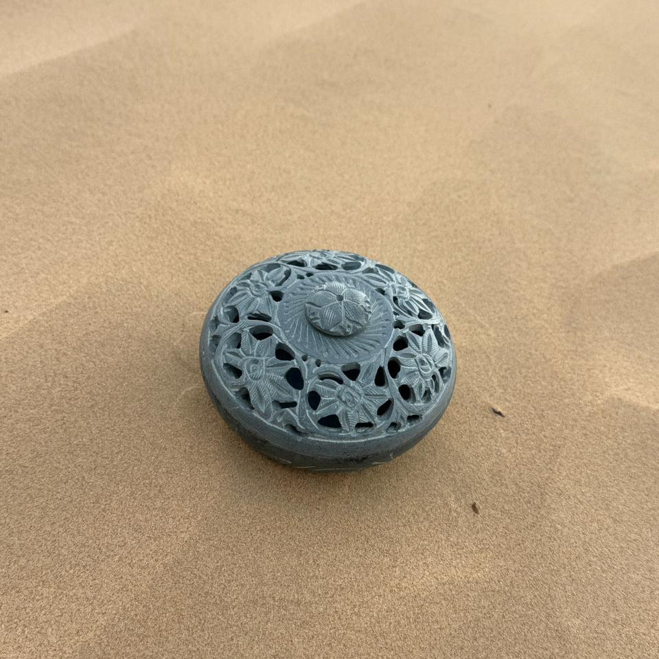 Ruh Handmade Marble Bukhoor Burner - Charcoal - Flower