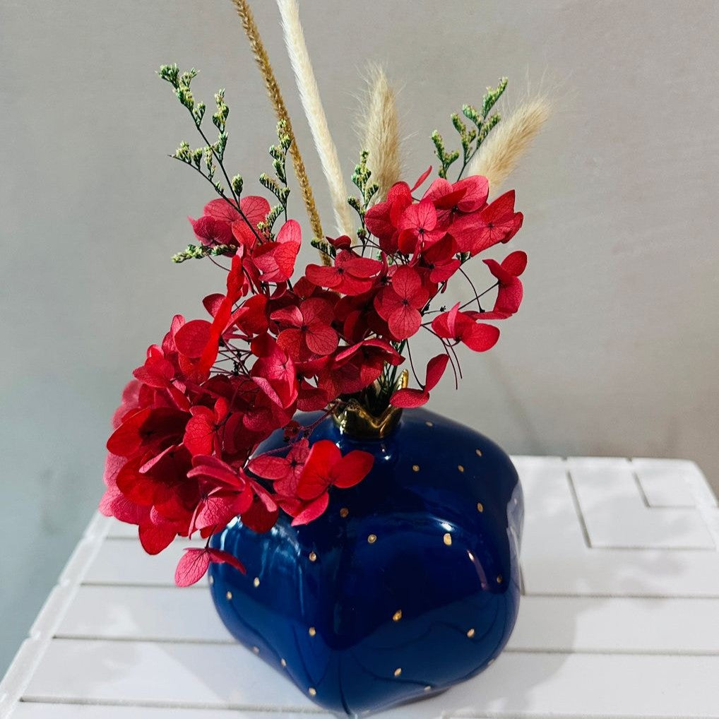 Pomegranate Ceramic Vase – Majestic Blue