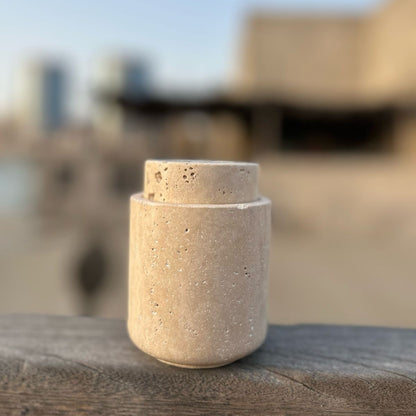 Marble & Brass Accent Jar