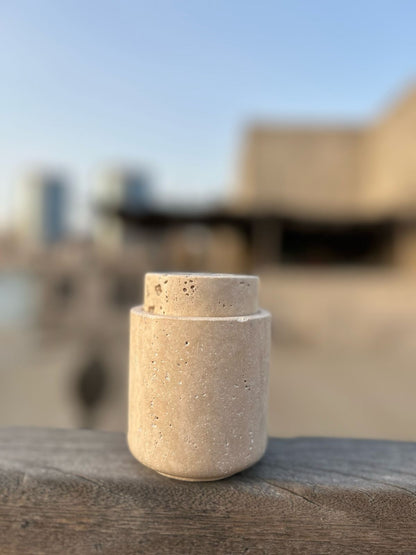 Marble & Brass Accent Jar