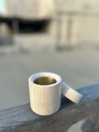 Marble & Brass Accent Jar