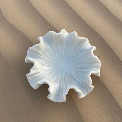 Miraq Carved Marble Decorative Centerpiece - Large