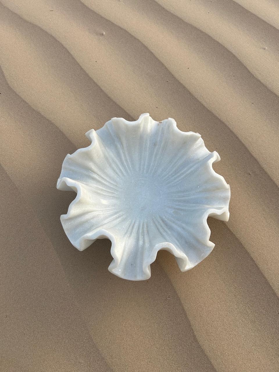 Miraq Carved Marble Decorative Centerpiece - Large