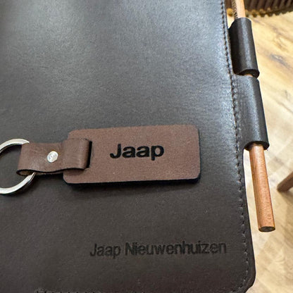 Personalized Engraving Premium Leather Desk Gift Set of 3 - Brown