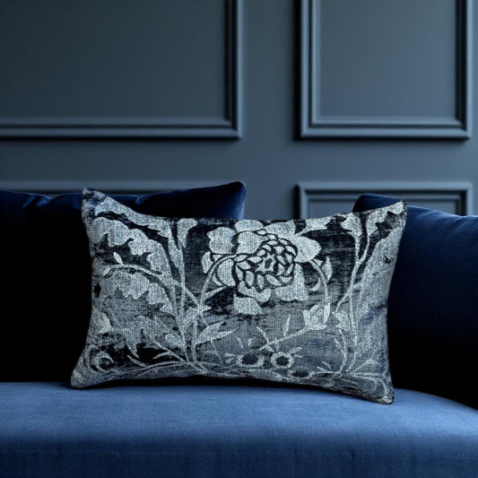 Charcoal Flower Decorative Cushion