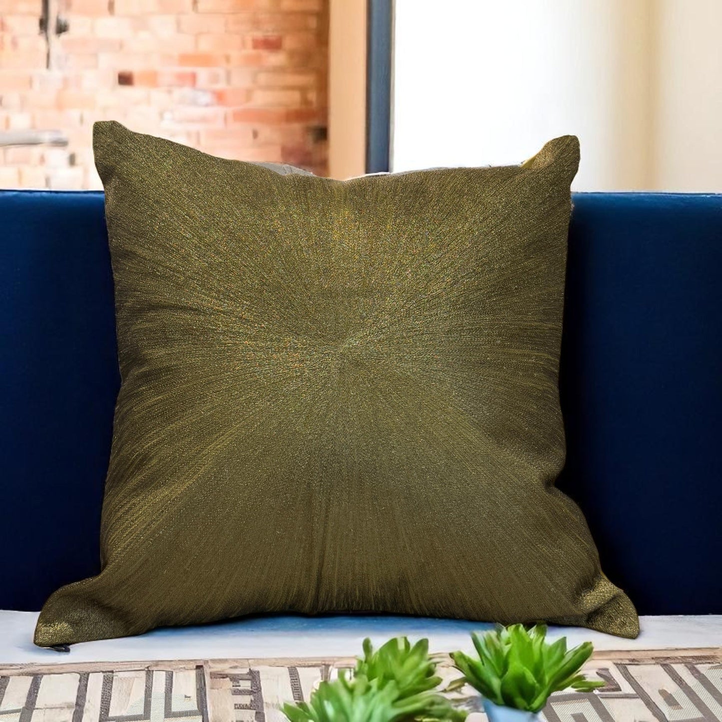 Zari Illusion Hand-Embroidered Cushion | 45 x 45 cm