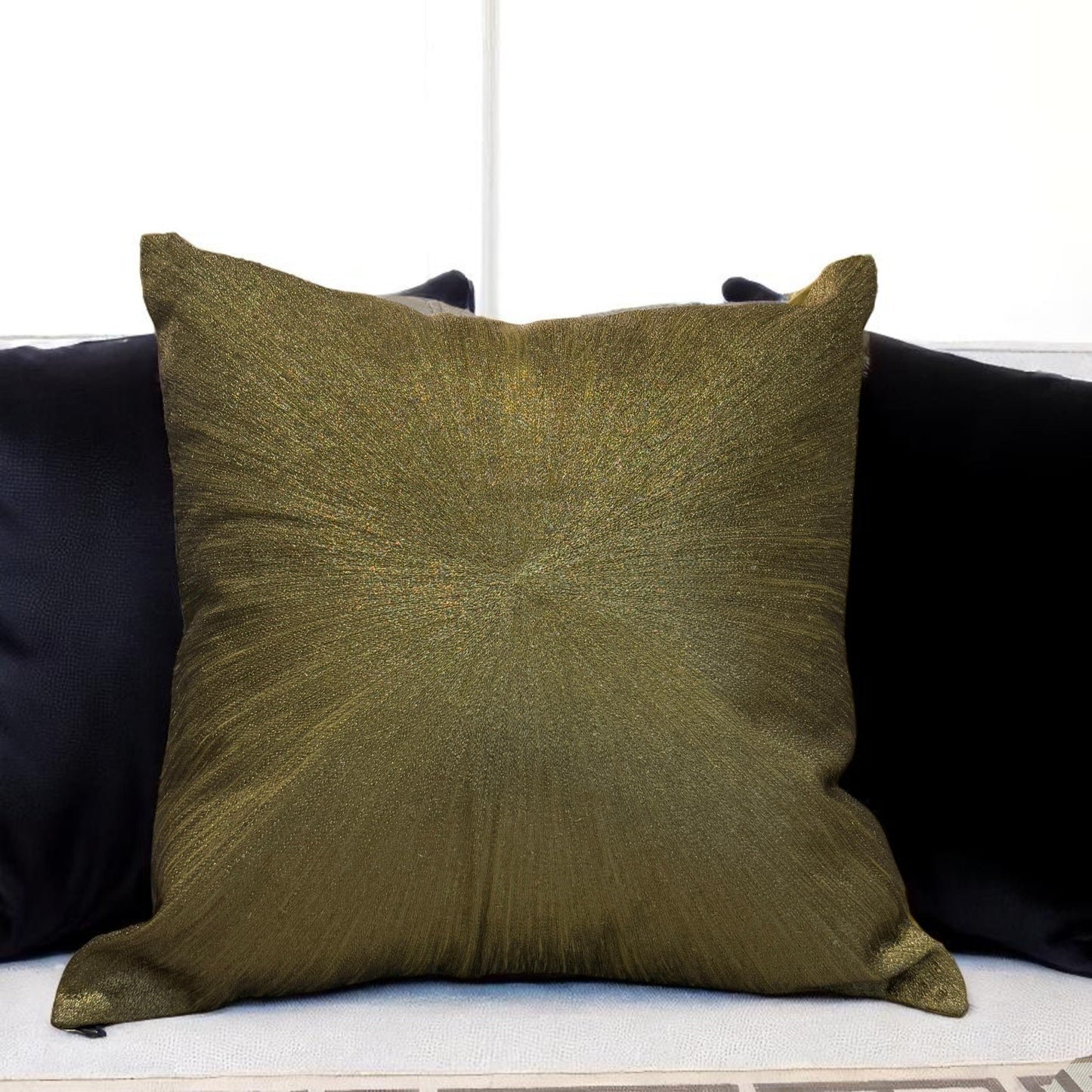 Zari Illusion Hand-Embroidered Cushion | 45 x 45 cm