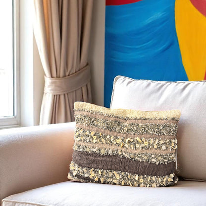 Fiza Handcrafted Textured Cushion – 30 x 40 cm