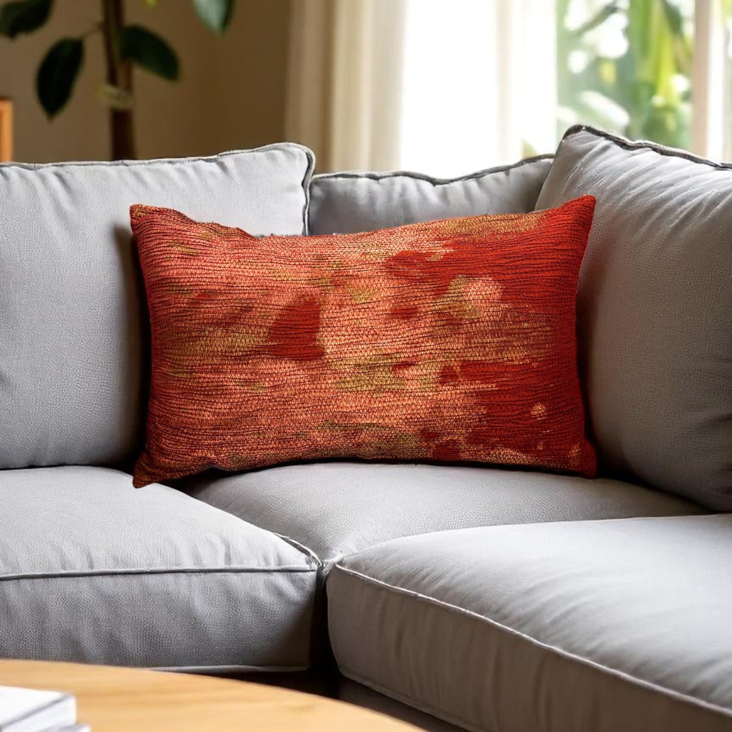 Crimson Silk Cushion