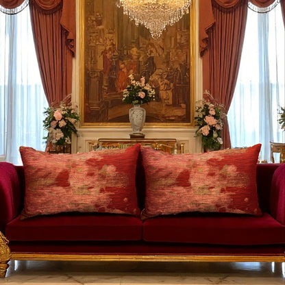 Crimson Silk Cushion
