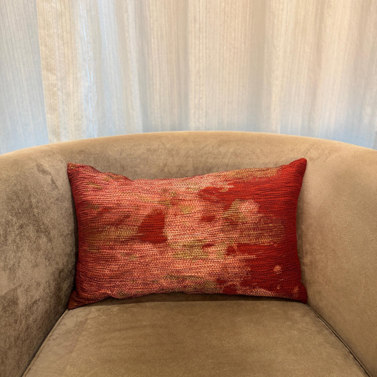 Crimson Silk Cushion