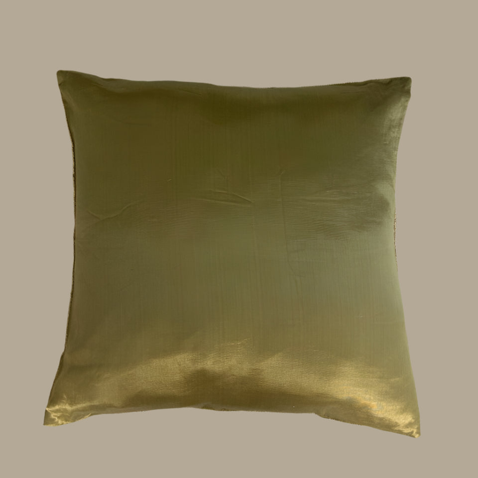 Zari Illusion Hand-Embroidered Cushion | 45 x 45 cm