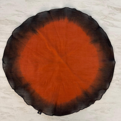 Rust to Charcoal Ombre Round Napkin Set – Set of 4 (50 cm Diameter)