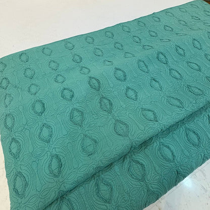 Teal Quilted Bed Throw – 260 x 250 cm