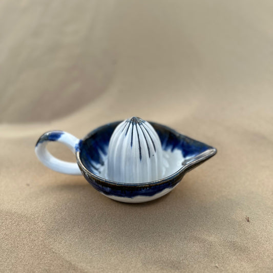 Blue & White Ceramic Juice