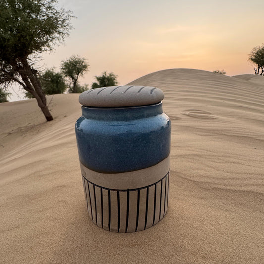 Coastal Clay Artisan Storage Jar – 14 cm
