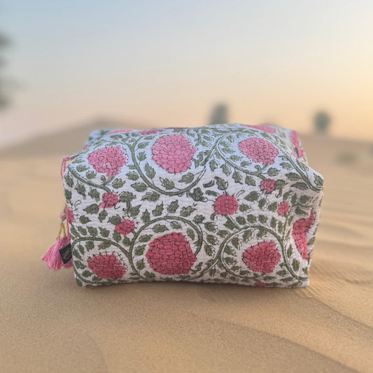 Tiba Handmade Block Printed Pouch - Large