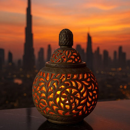 The Majestic Hand-Carved Marble Bukhoor & Diffuser Oil Burner