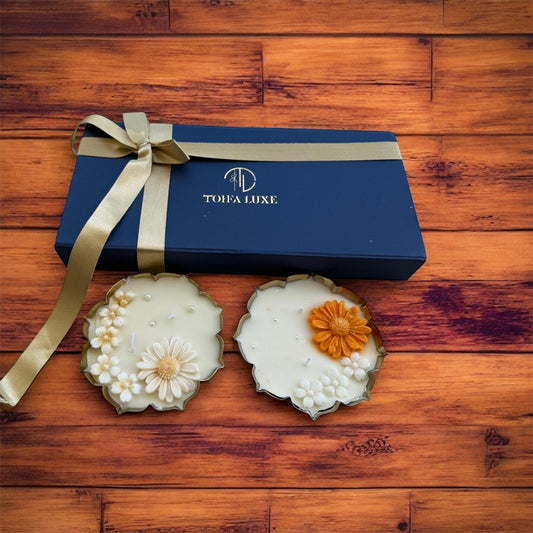 Layali Decorative Gold Candles – Set of 2 in Premium Gift Box