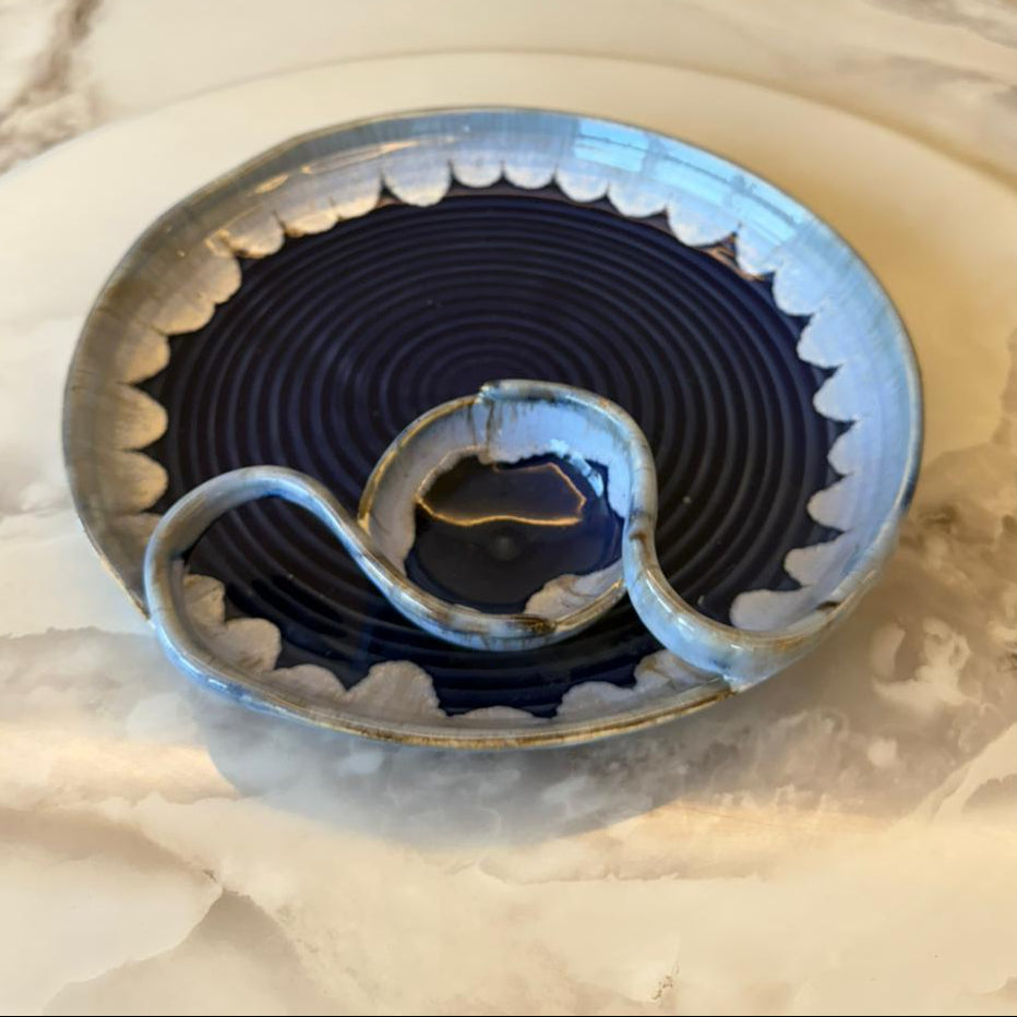 Ayla – Handcrafted Ceramic Chip & Dip Platter - Big