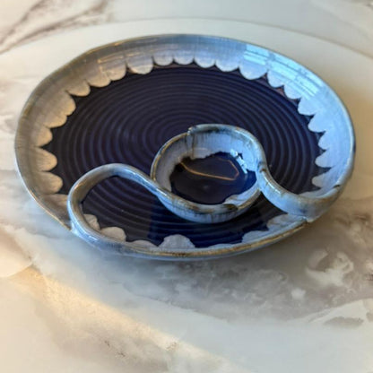Ayla – Handcrafted Ceramic Chip & Dip Platter - Big